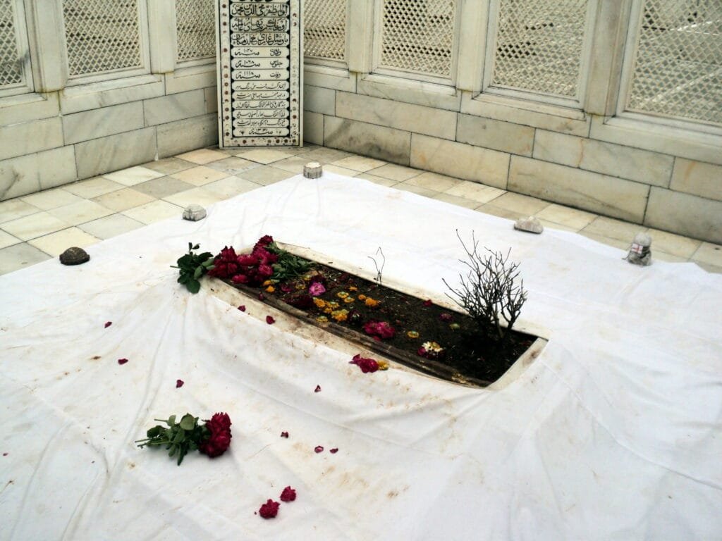Aurangzeb's simple grave at Khuldabad in Maharashtra