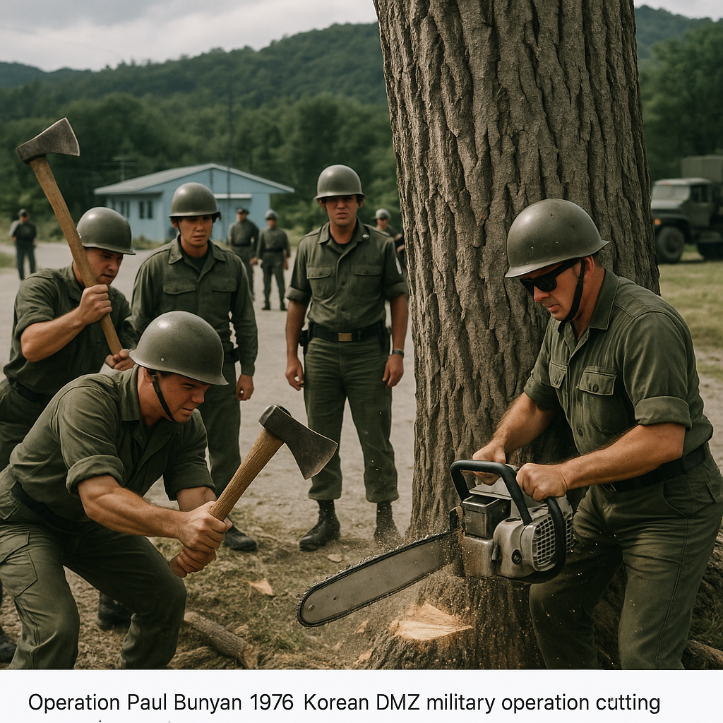 Operation Paul Bunyan 1976 - Military operation to cut down a poplar tree in Korean DMZ