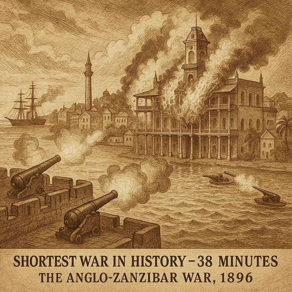 Anglo-Zanzibar War 1896 - The shortest war in history lasting only 38 minutes