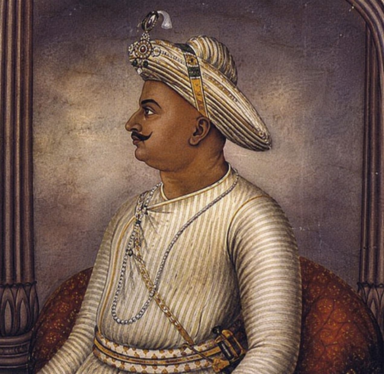 Tipu Sultan controversy authentic historical portrait painting of the Tiger of Mysore