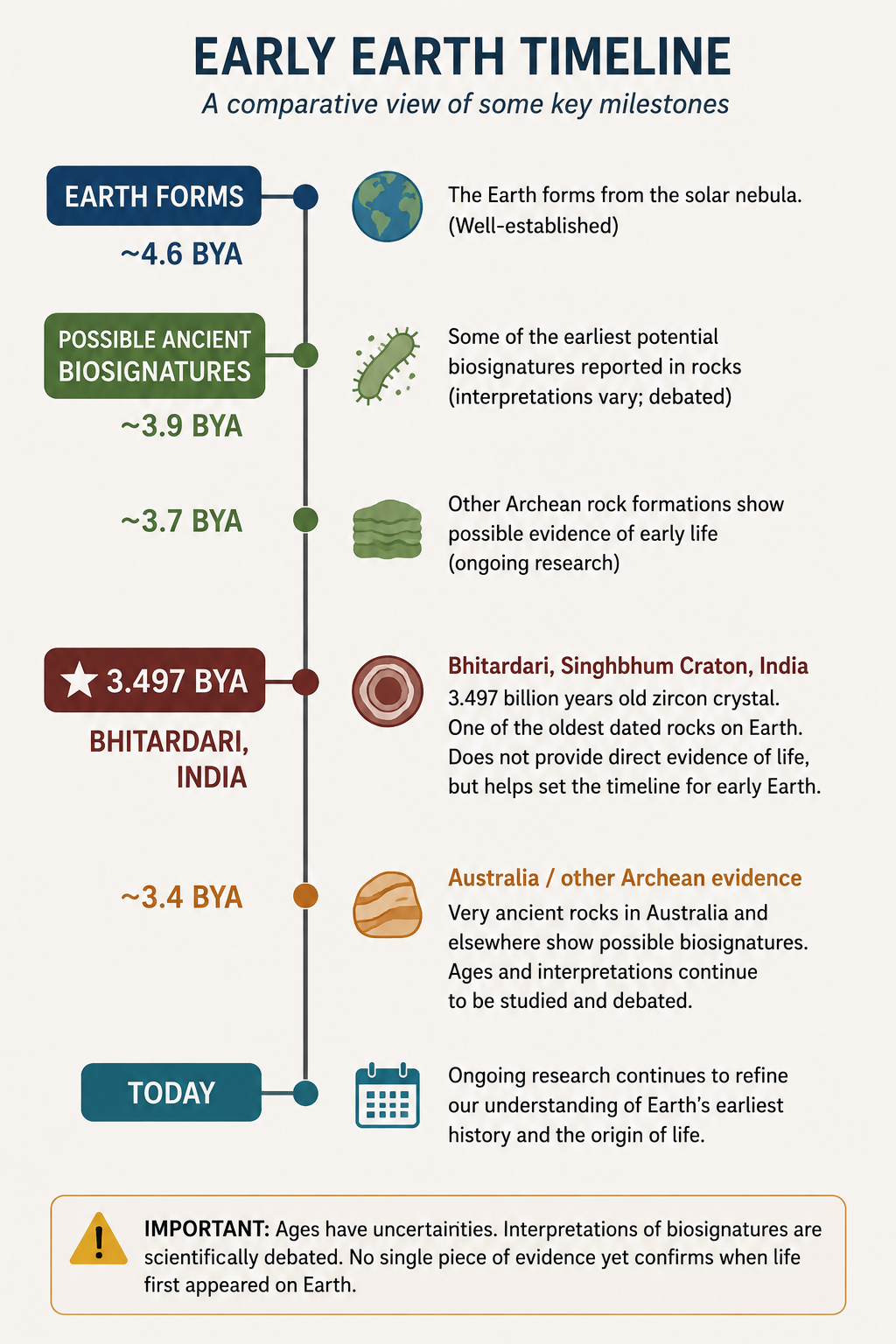 Early Earth Timeline Infographic