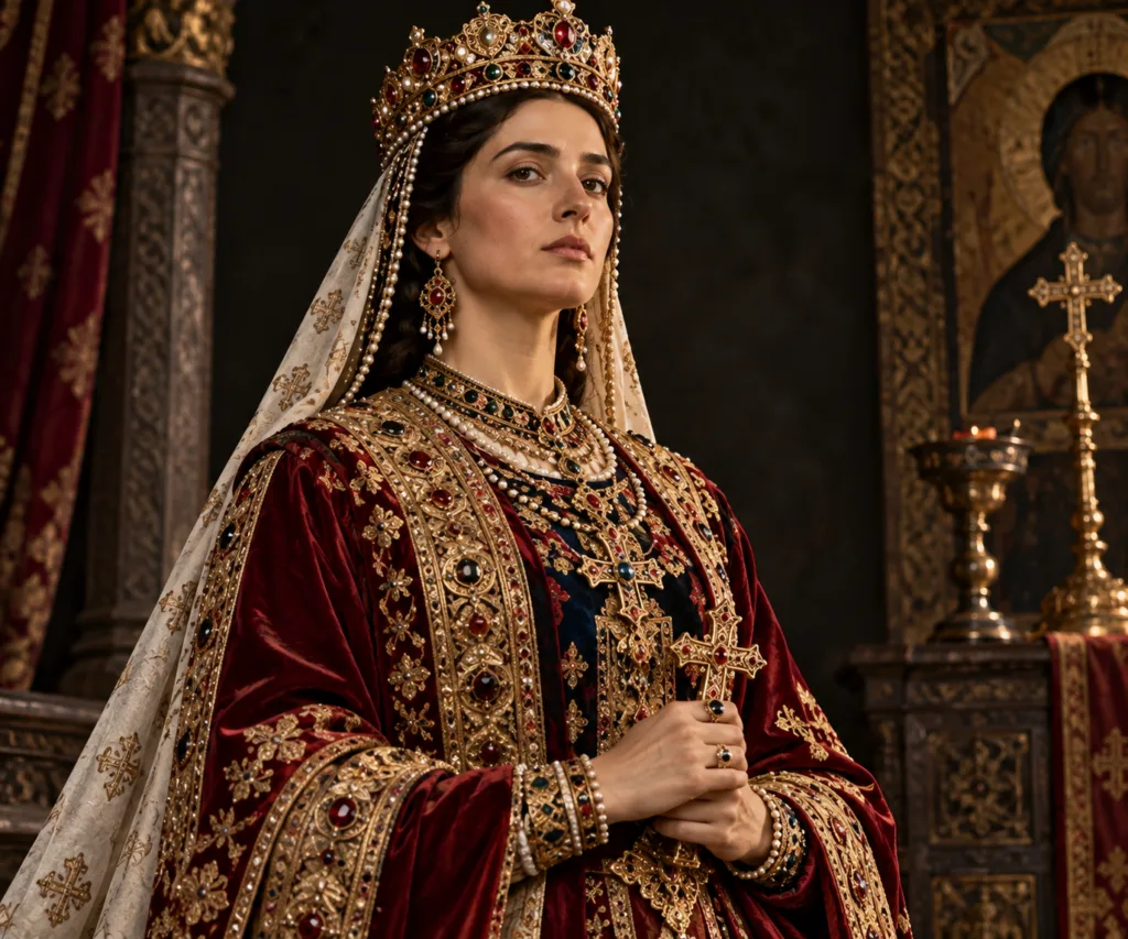 Historical depiction of Queen Ketevan the Martyr of Georgia