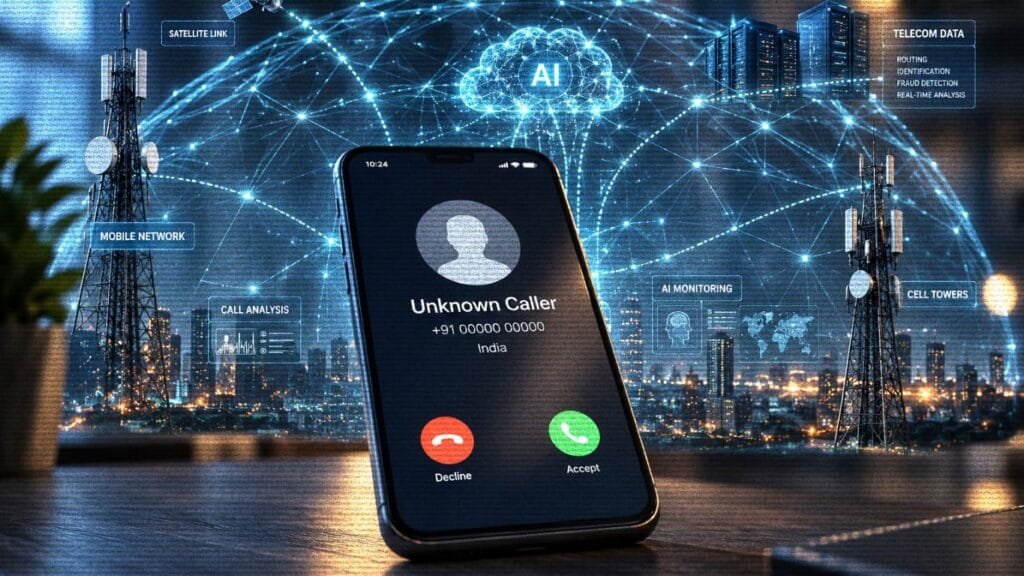 AI spam detection in India analysing a suspicious phone call