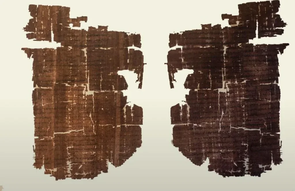 Ancient papyrus document associated with the commercial trade between Muziris and the Mediterranean world