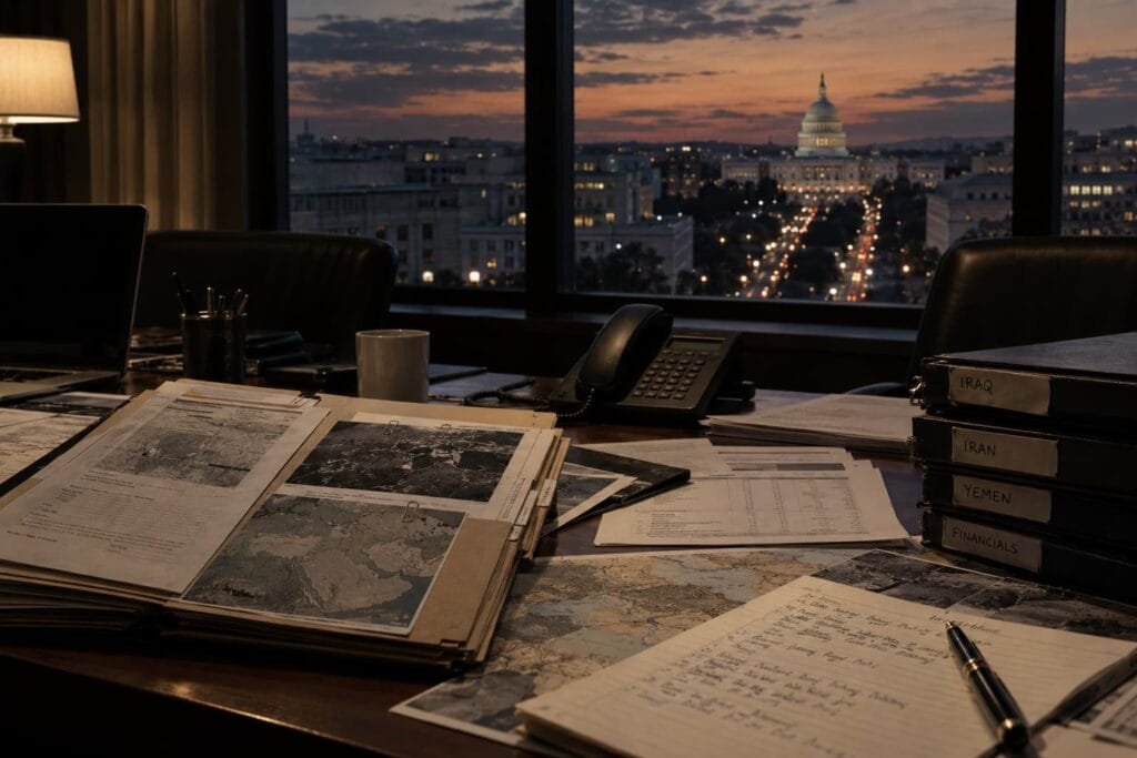 Washington DC scene representing the 2011 alleged Saudi ambassador assassination plot