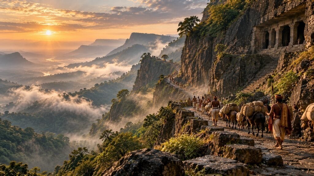 Ancient Naneghat mountain pass representing forgotten political powers of the Deccan