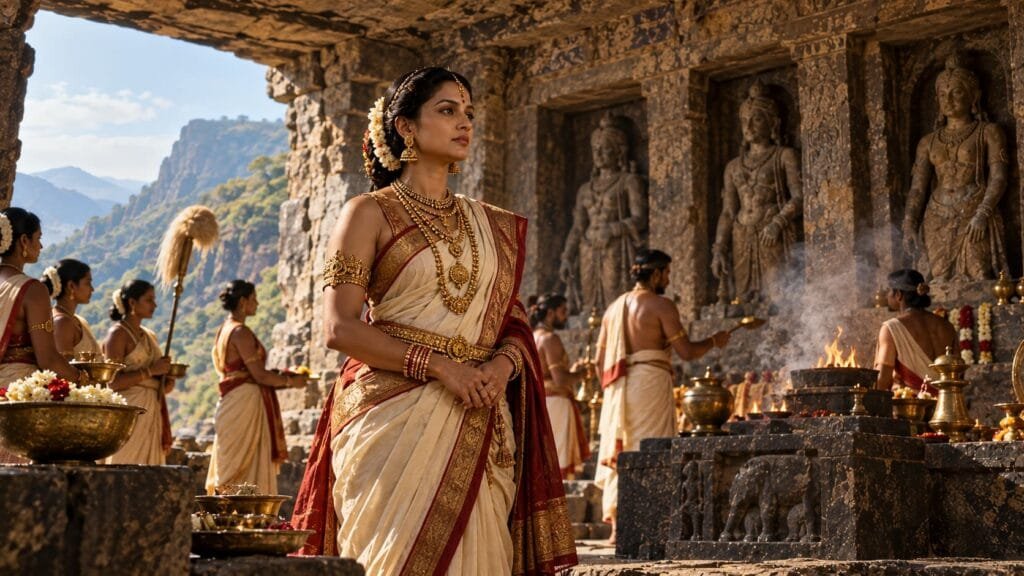 Historical reconstruction of Queen Naganika of the Satavahana period