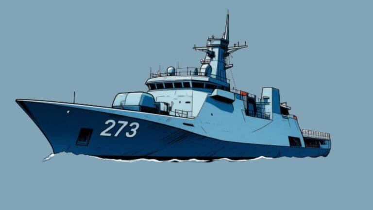 PNS Hunain F-273 Yarmook-class Pakistan Navy vessel animated