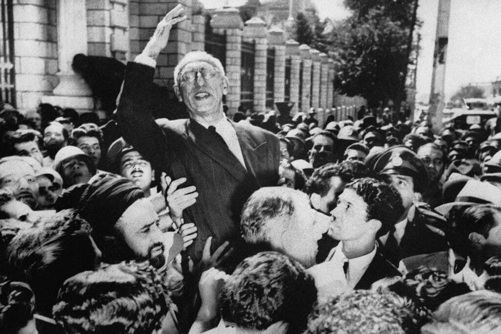 Archival photograph of events in Tehran during the August 1953 Iranian coup