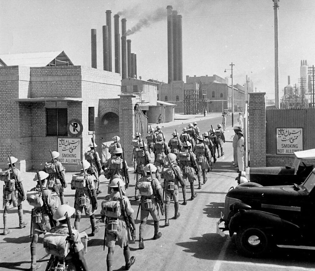 British Indian Army troops in Abadan during the 1941 Allied invasion of Iran